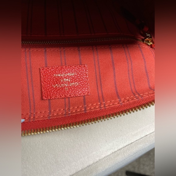 Louis Vuitton Empreinte Speedy Bandouliere 25 Purse Bag M40756 Red Monogram - Picture 9 of 12